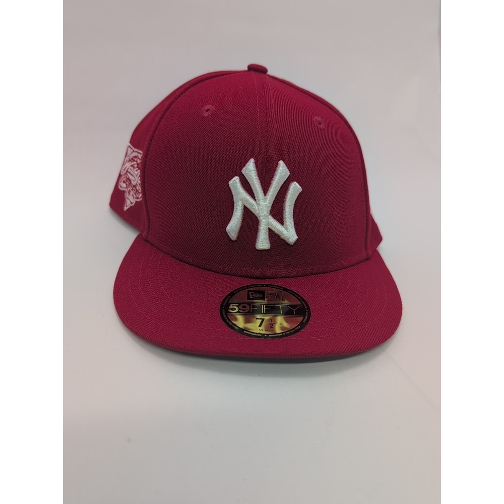 Red New York Yankees Hat Club New Era 59Fifty 7 1/2 5950 World Series 2000